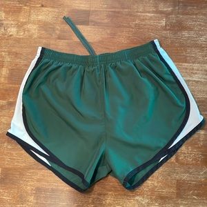 Sport-tek Womens athletic running shorts green size S small